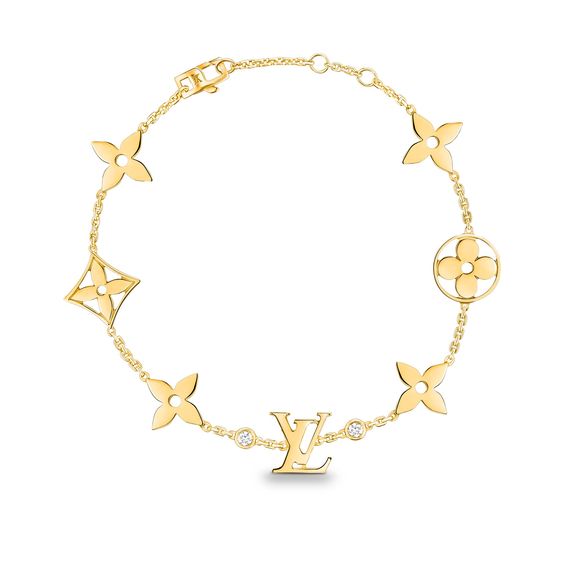LOUIS VUITTON STAR AND SUN 7 MOTIFS GOLD BRACELET