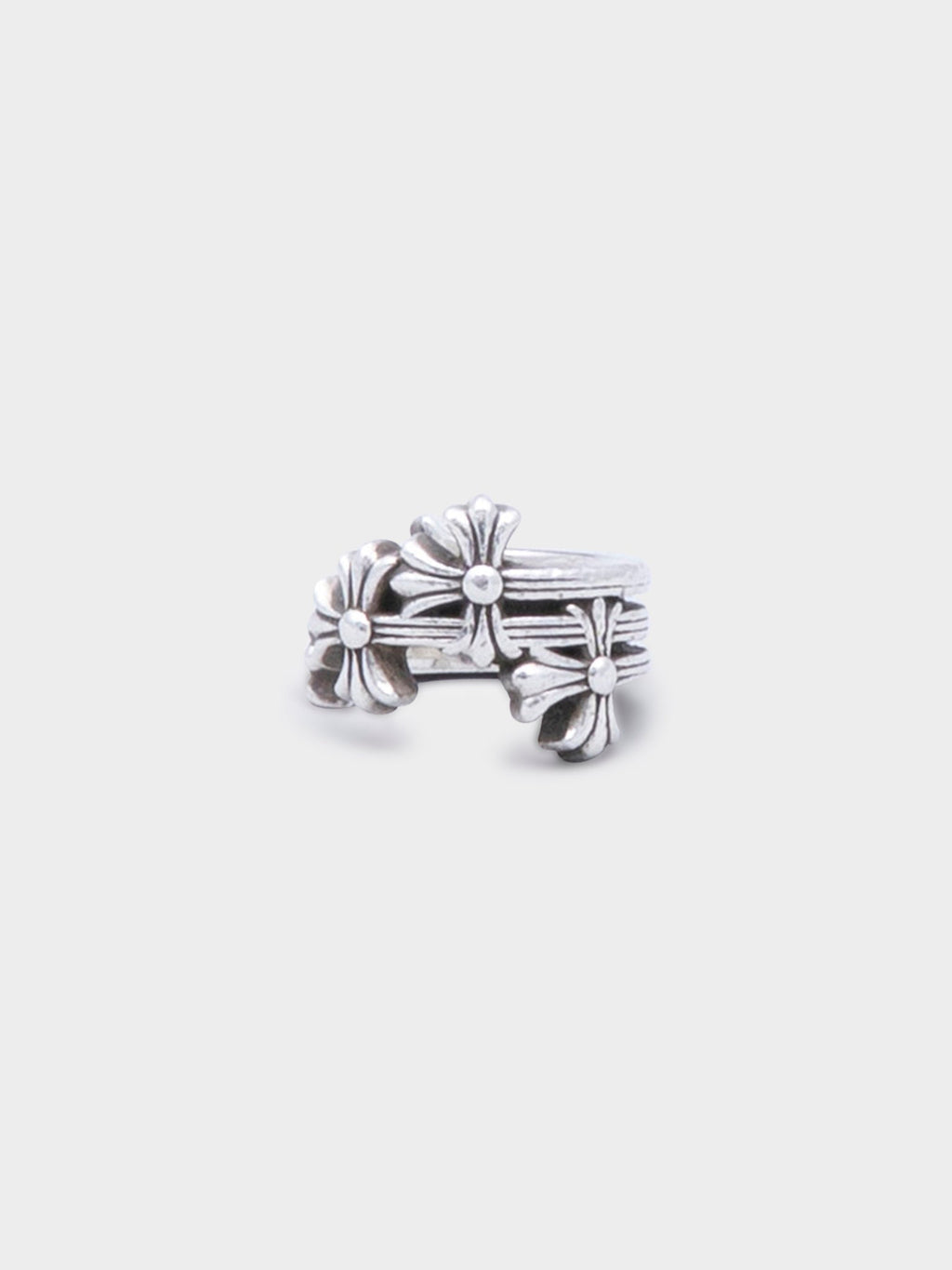 Triple Cross Curve Ring
