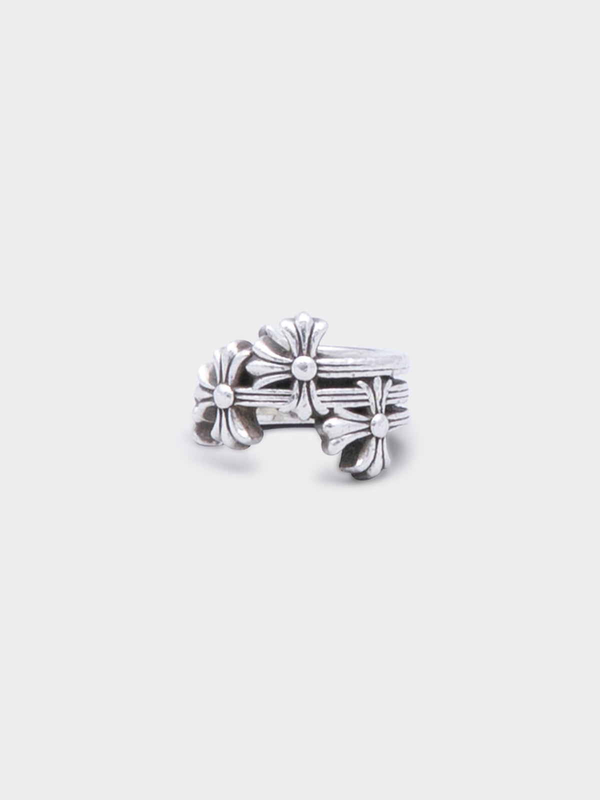 Triple Cross Curve Ring