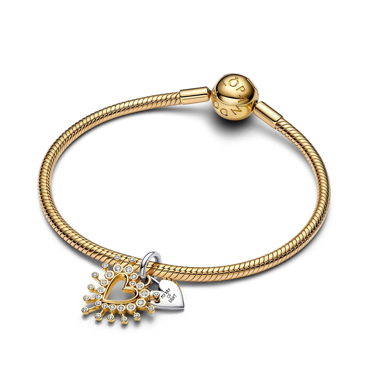 Pandora Radiant Heart Double Dangle Charm